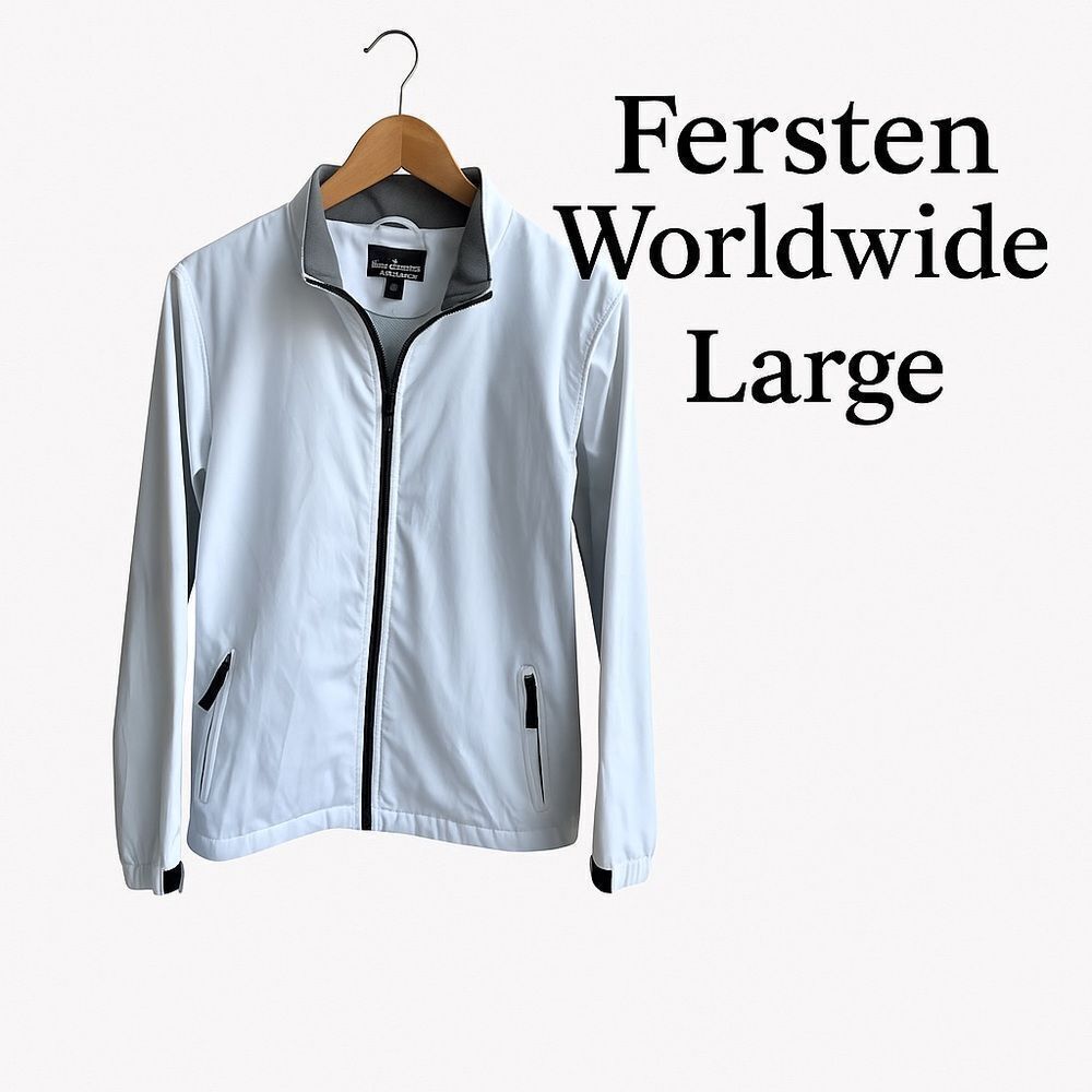 Fersten Worldwide White Zip-Up Jacket | Ladies L